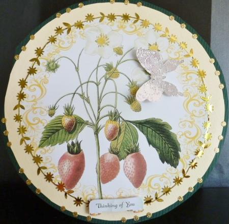 Strawberry Patch 8x8 Card Front & Corner Stackers by Susan Powell-Barton