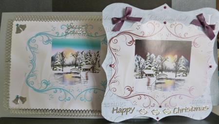 Christmas A5 Insert for Snow Scene Toppers by Susan Powell-Barton