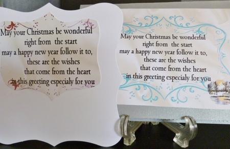 Christmas A5 Inserts for Snow Scene Toppers by Susan Powell-Barton