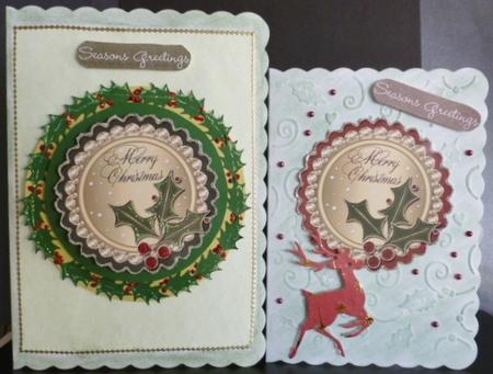 Christmas Scalloped Mini Toppers Set 1 by Susan Powell-Barton