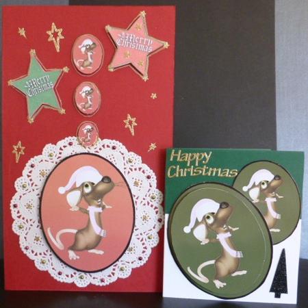 Cute Xmas Mouse Toppers by Susan Powell-Barton