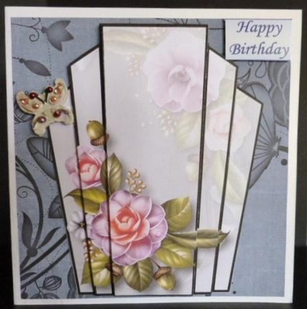 Art Deco Stacker Topper - Camellias by Susan Powell-Barton