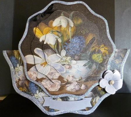 Vintage Painted Flowers Shaped Over the Edge Mini Kit by Susan Powell-Barton