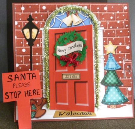 3D Xmas Gigi Horse's Pudding Animated Moveable Open Door by Susan Powell-Barton