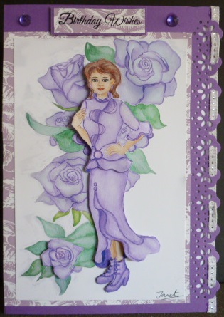 Floral Ladies- Lady Purple Rose by Susan Powell-Barton