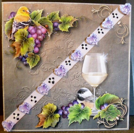 Fruit of the Vine Carad Topper by Susan Powell-Barton
