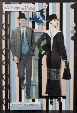 Art Deco Gentleman Antonio (blue) Decoupage Sheet by Susan Powell-Barton