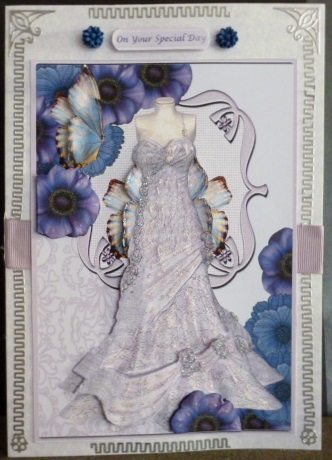 Beautiful Dress in Vintage Bleu A4 by Susan Powell-Barton