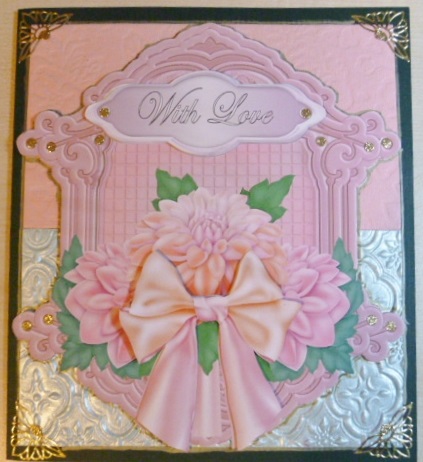 Dahlia Card Front Topper by Susan Powell-Barton