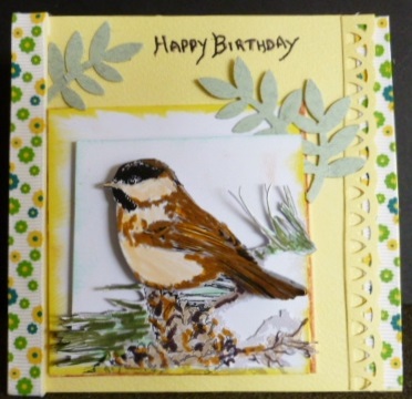 Winter Chickadee Digital Stamp by Susan Powell-Barton