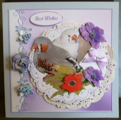 Birds in Love & Blossums & Flower Decoupage by Susan Powell-Barton