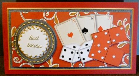 Mens Red Games New Home Dl Decoupage Topper by Susan Powell-Barton