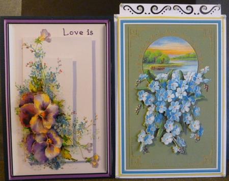 Pansies & Blue Flowers Duodecoupage by Susan Powell-Barton