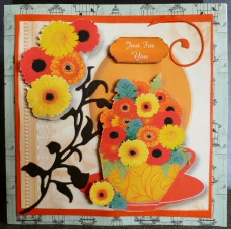 Gorgeous Gerberas in a Teacup by Susan Powell-Barton