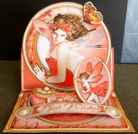 Forest Fairy Acantha (red) Mini Easel by Susan Powell-Barton