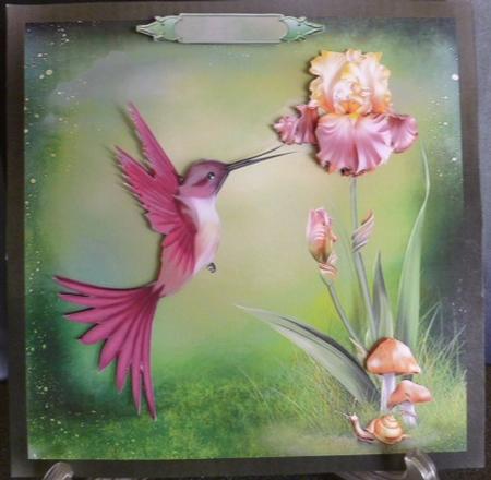 Humming Bird and Iris by Susan Powell-Barton