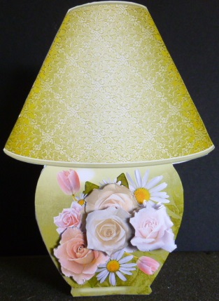 Table Lamp Card Mini Kit - Roses and Daisies by Susan Powell-Barton