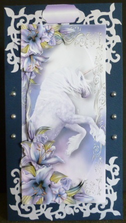 Majestic Unicorn - Dl + Plaque + Decoupage by Susan Powell-Barton