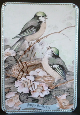 Song Bird with Flower Pyramids by Susan Powell-Barton