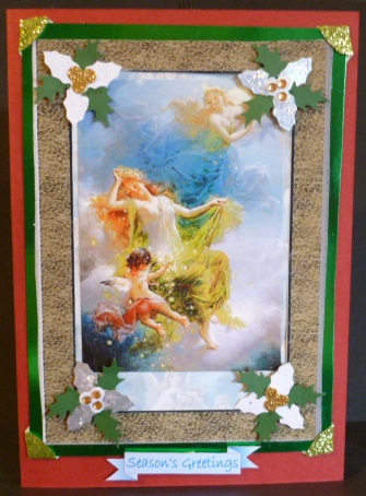 Angels Playing Among the Stars Card Front by Susan Powell-Barton