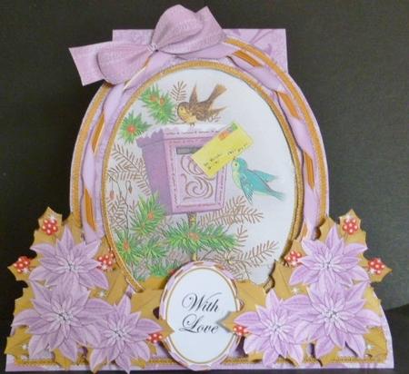 Lilac Postbox Special Large Oval Card Mini Kit by Susan Powell-Barton