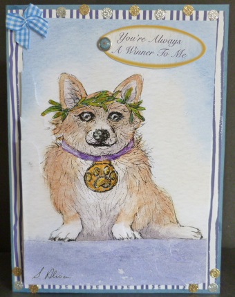 You're a Winner! Wavy Corner Stacker Topper by Susan Powell-Barton