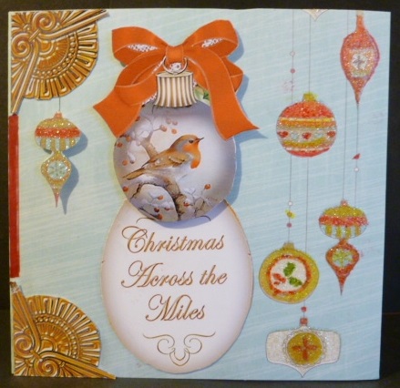 Red Robin Bauble Across the Miles Large Dl Topper by Susan Powell-Barton