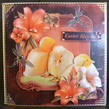 Baby Ducklings and Easter Lilies with Decoupage by Susan Powell-Barton