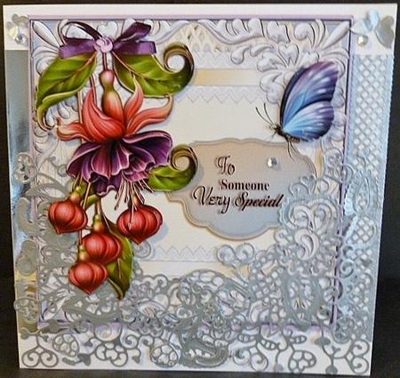 Fushias for Someone Special Topper by Susan Powell-Barton