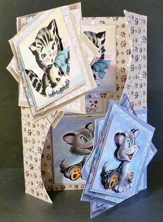 Cute Cartoon Dog and Cat Stacked Star Toppers by Susan Powell-Barton