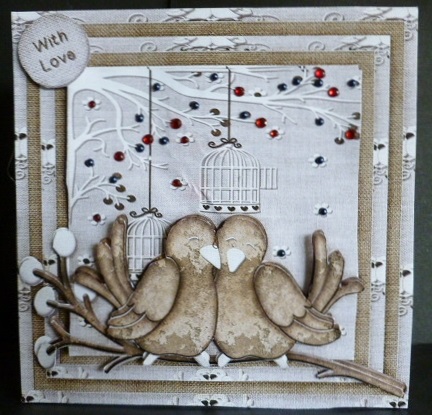 Cardtopper 7x7 with Inlet Grungy Love 224 by Susan Powell-Barton
