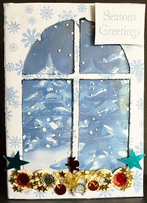 Funky Christmas Trees Window Card Kit by Susan Powell-Barton