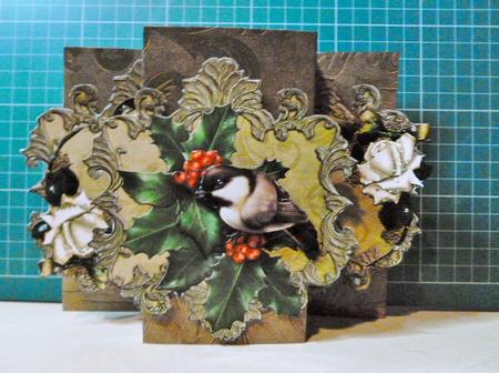 Winter Chickadee Pop Out Card by Susan Powell-Barton