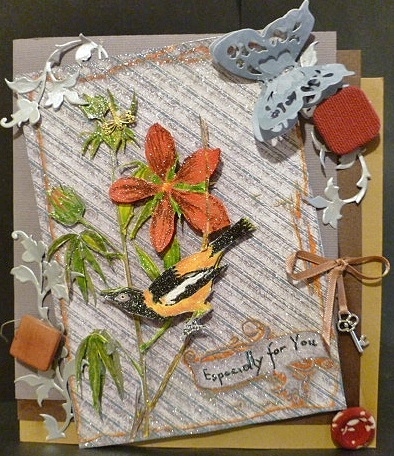 Vintage Birds 11, Troupial by Susan Powell-Barton