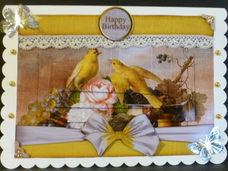 Cardtopper Flowers and Birds 306 by Susan Powell-Barton
