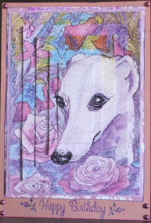 Shy Flower Whippet Pyramid by Susan Powell-Barton