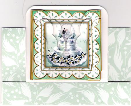 Mint Wedding Cake Anglaise 5in Scallop Side Stacker by Susan Rapin