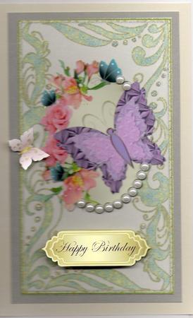 Tall Topper with Floral Frame & Butterfly 6 by Susan Rapin