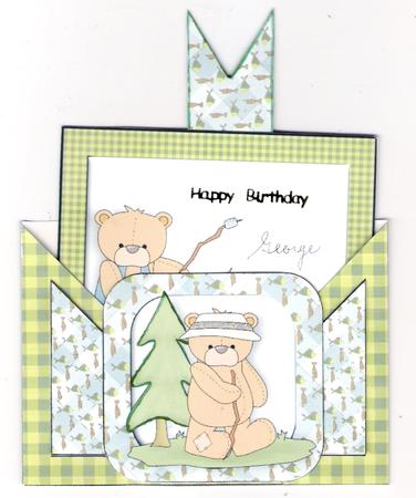 Criss Cross Pocket Outdoor Bears Card by Susan Rapin