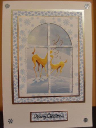 Whimsical Raindeers Window Card Kit by Susan Regan