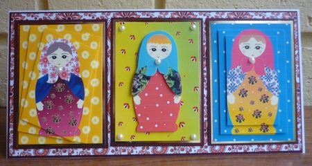 Matryoshka Atc Set 2 by Susan Skipper
