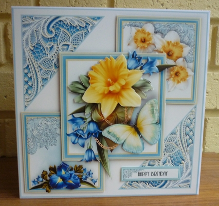 Spring Flora And Lace Card Front Kit by Susan Skipper