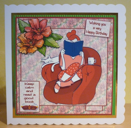 Head in a book 7x7 by Susan Skipper