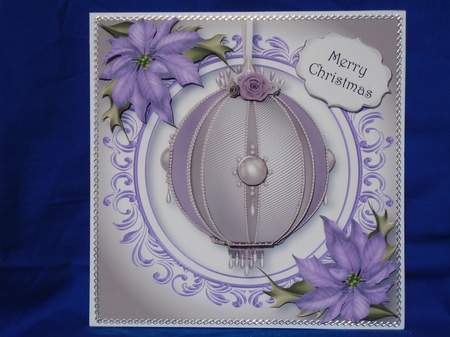 Vintage Christmas Bauble - Dusky Lilac by Susan Smith