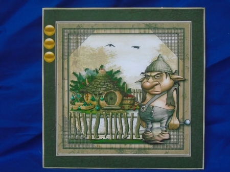 Mom! I'm Home Troll 8x8 Card Topper by Susan Smith