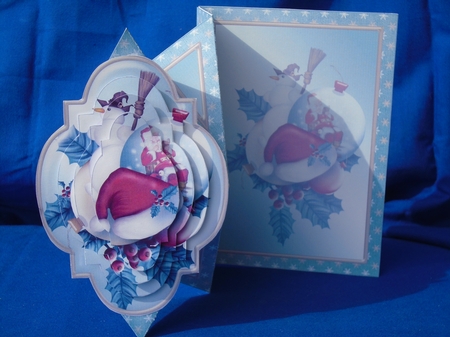 Vintage Christmas Diamond Fold Card by Susan Smith