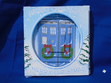 Christmas Tardis Shadowbox Card Kit by Susan Smith