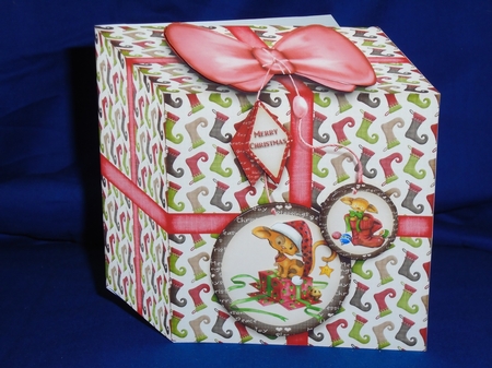 Present Christmas Box Card  by Susan Smith