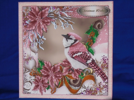 Beautiful Wintersong with Pink Poinsettias by Susan Smith
