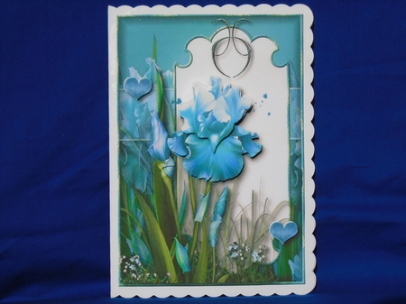 I Love Iris Card Topper 3 by Susan Smith